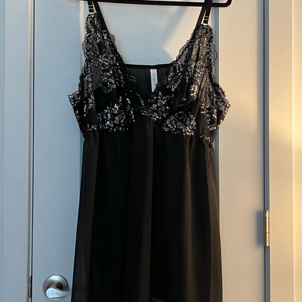 Chemise with silver threading on bodice